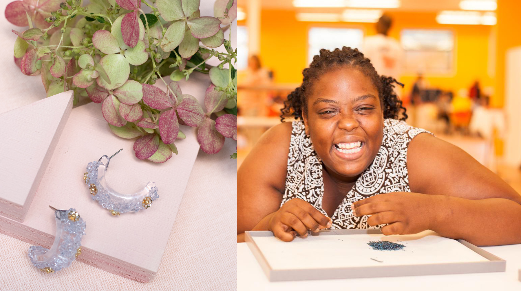 collage of jewelry and artisan