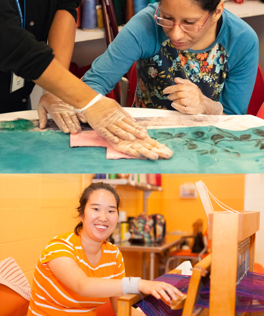 A collage of artisans and their handmade products