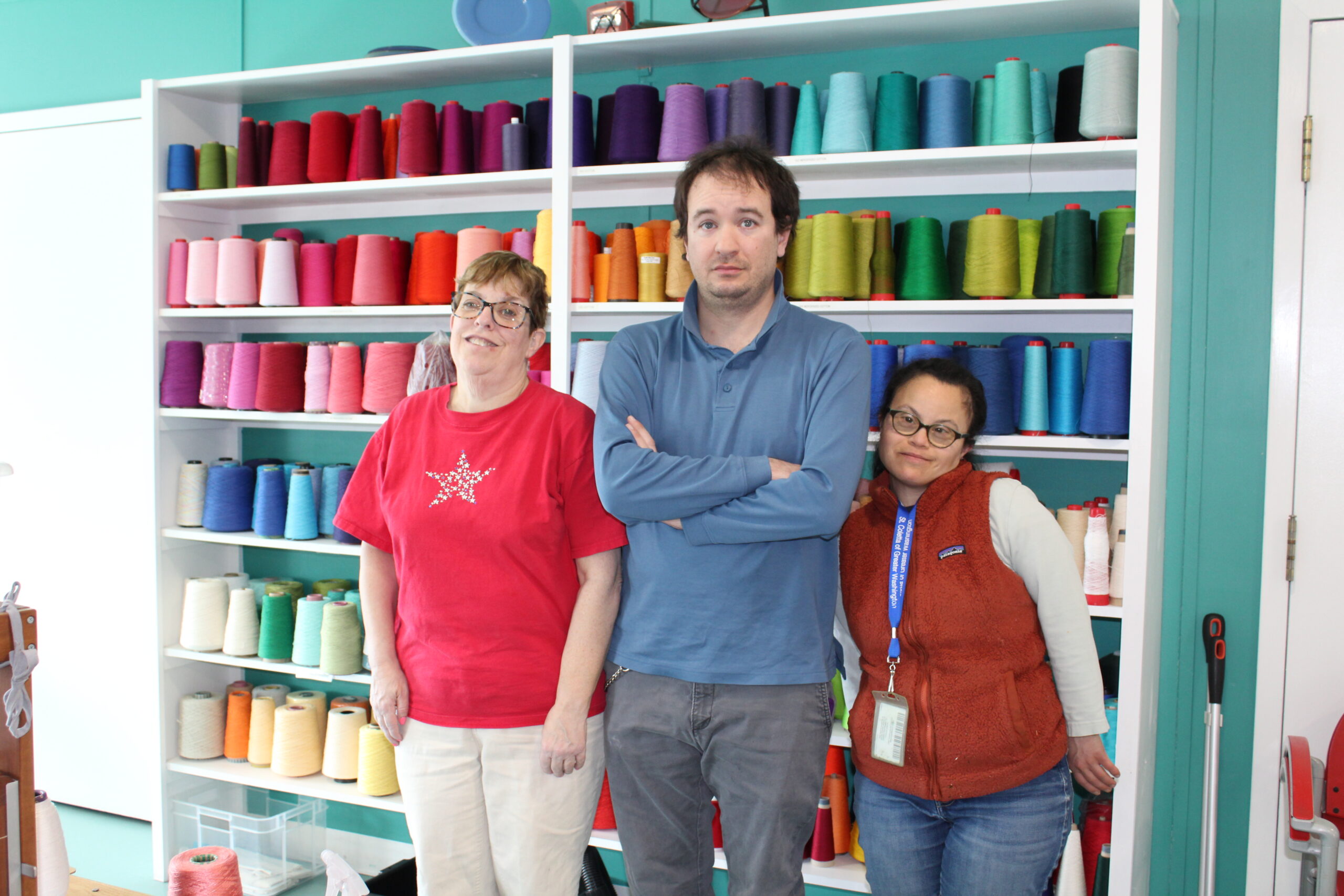 Adult program participants in the studio