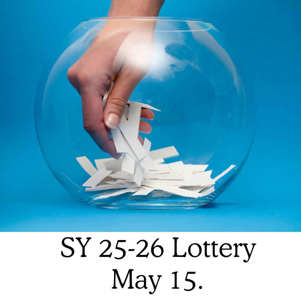SY 25-26 lottery on May 15.