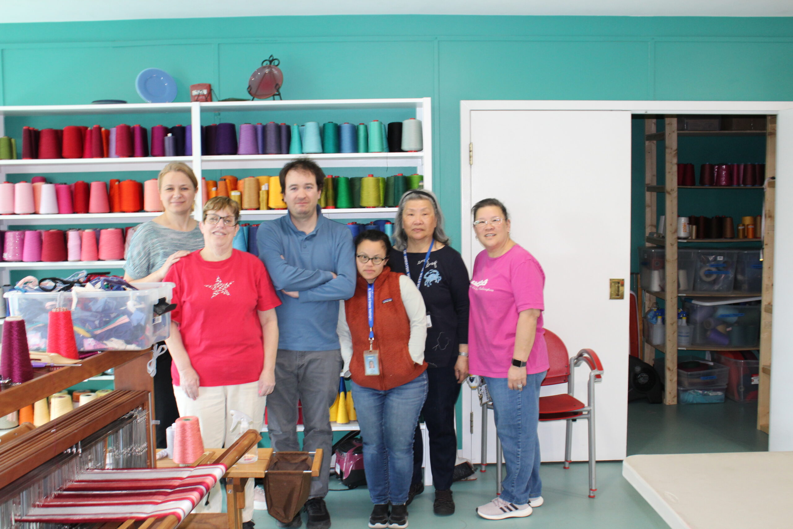 Adult program participants in the studio