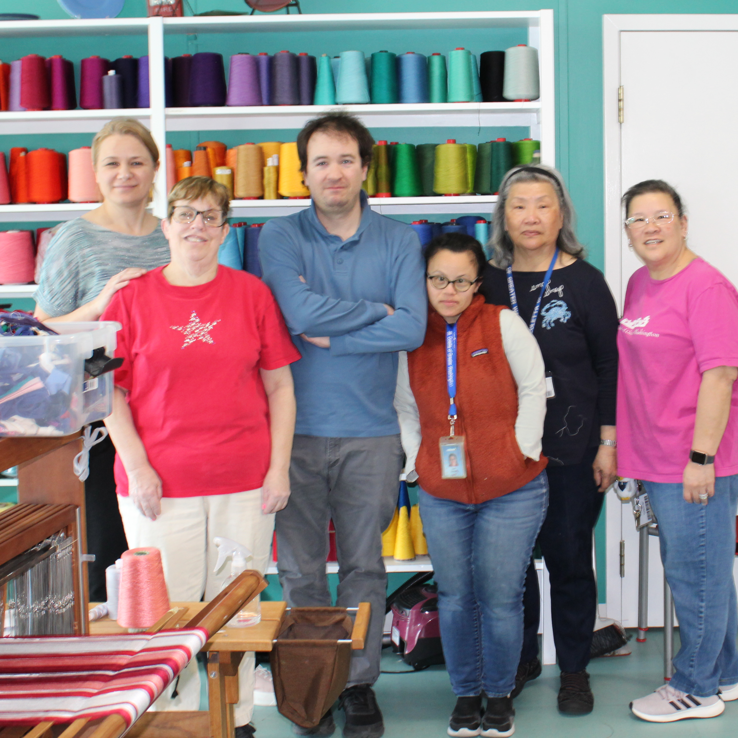 Adult program participants in the studio