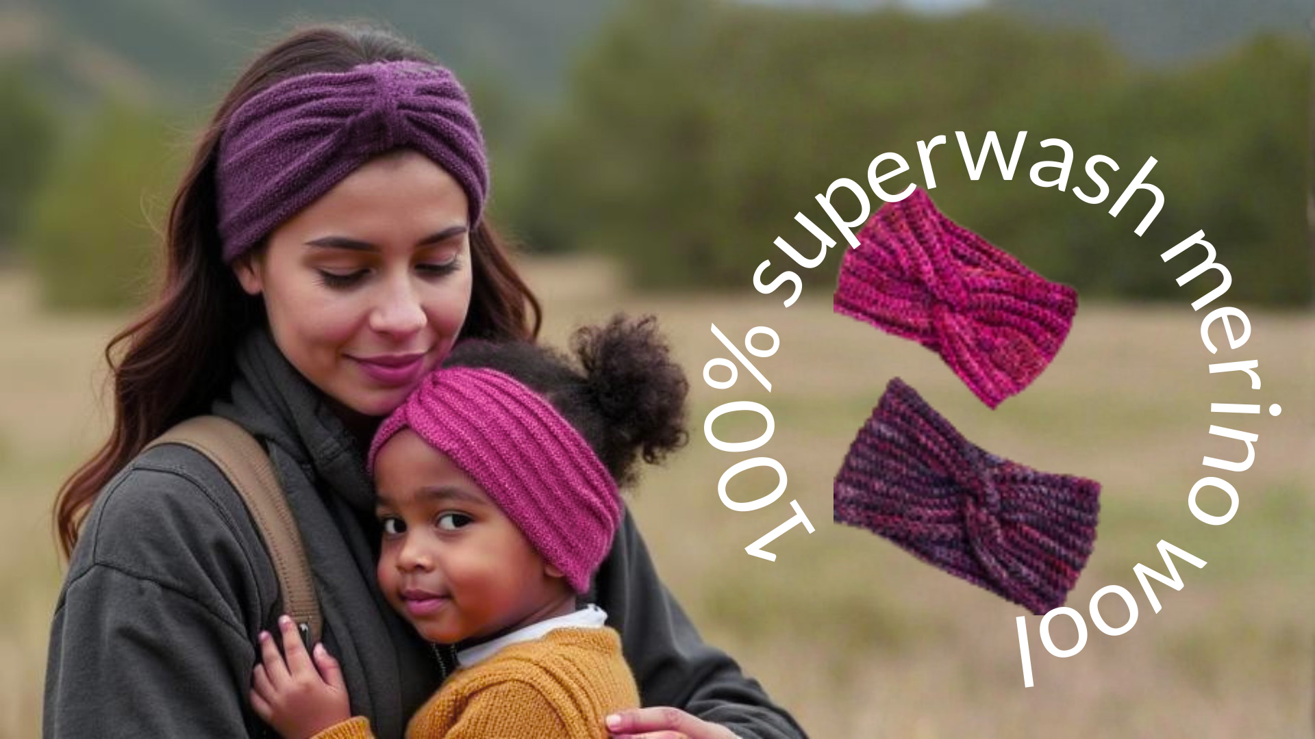 mother and kid wearing ear warmers